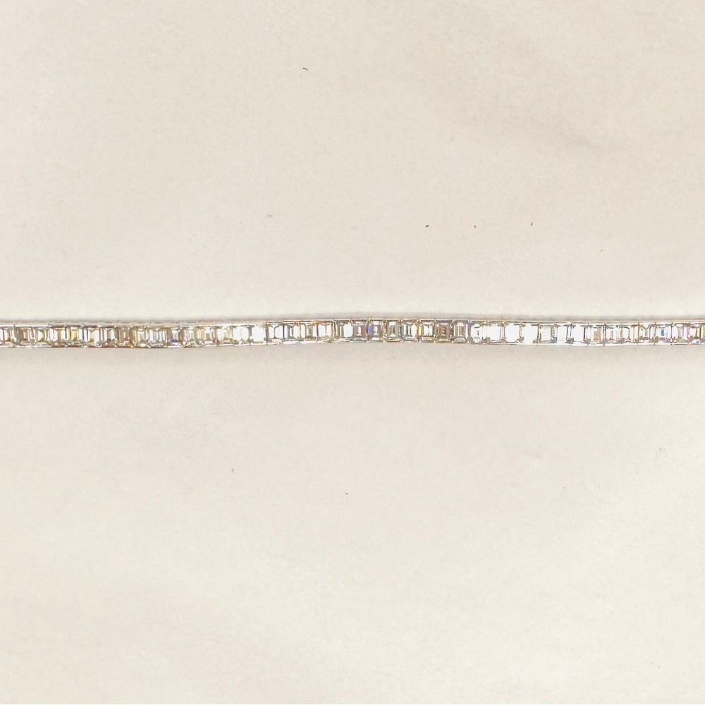 Elegant Platinum Silver Tennis Bracelet